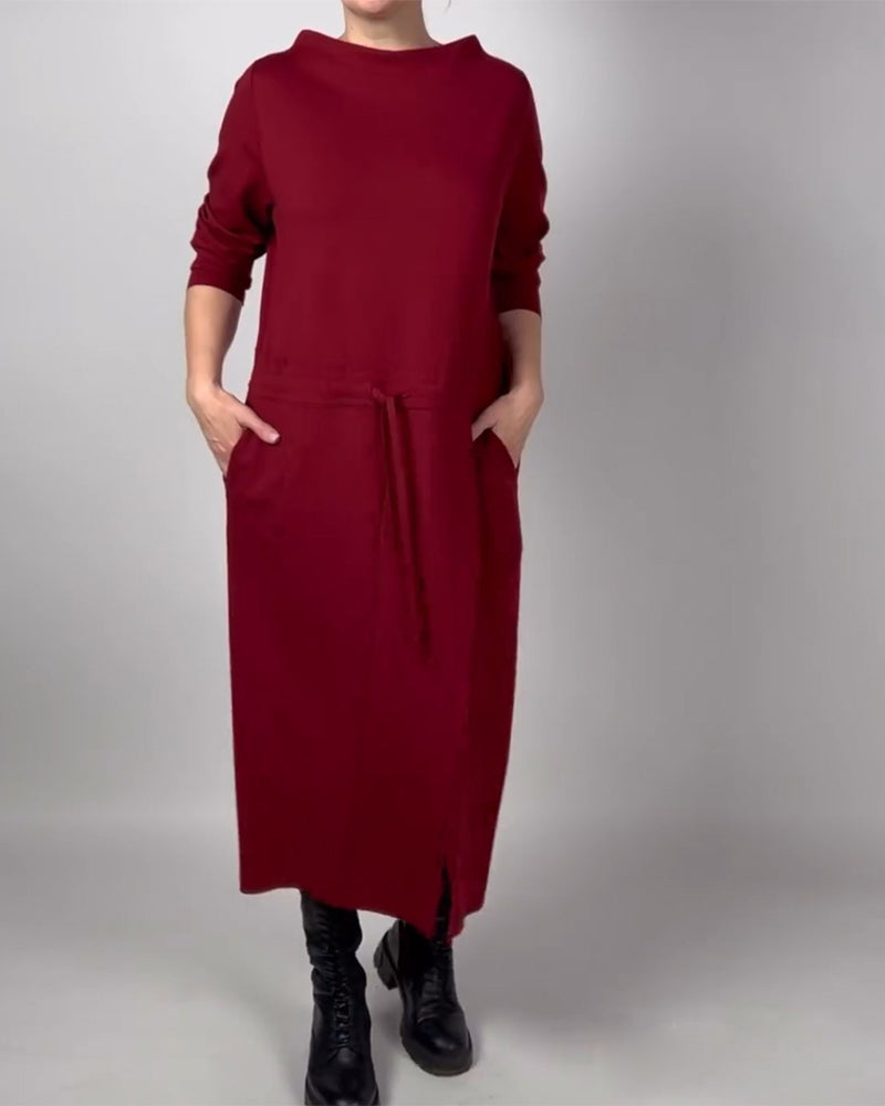 Enfärgade Klänning med fickor