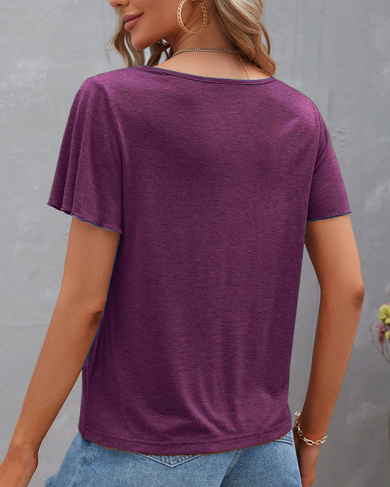 Enfärgad Cut Out T-shirt