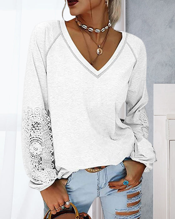 Enfärgad damtopp i spets