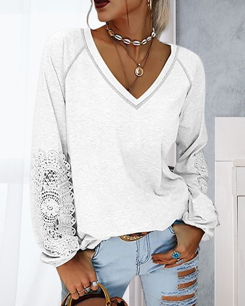 Enfärgad damtopp i spets