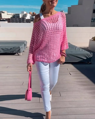 Enfärgade utskuren topp