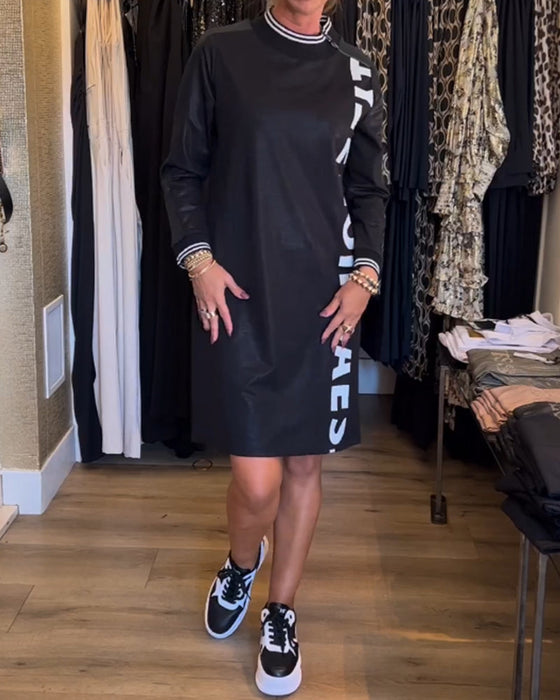 Fritidsklänning med bokstavstryck