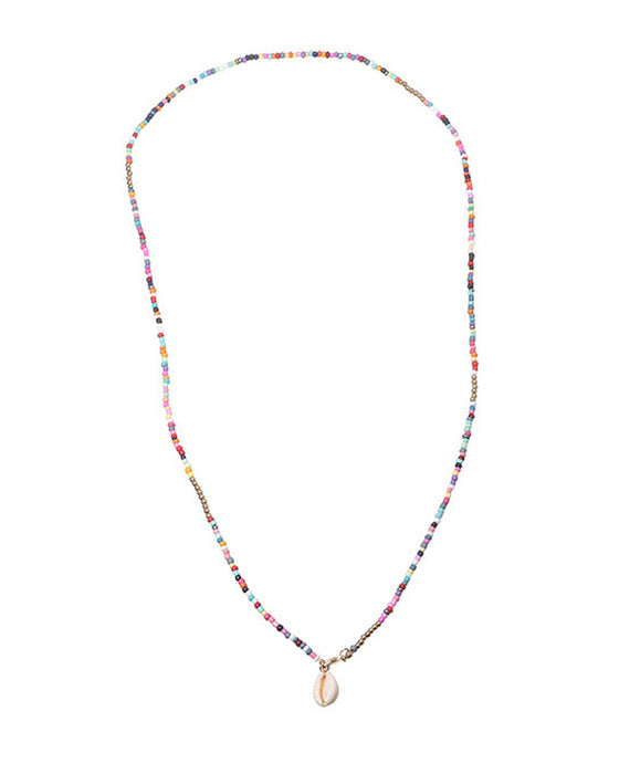 Färgglatt skalhalsband