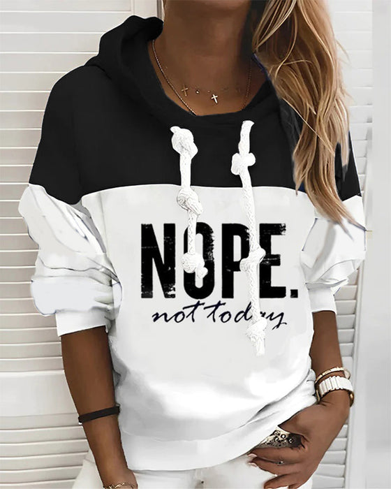 Hoodie med bokstavstryck