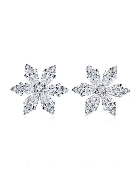Snöflinga blomma zirkon örhängen