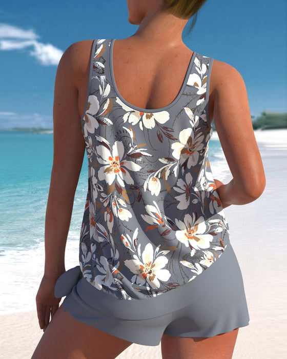 Tankini i avslappnad stil och tryck