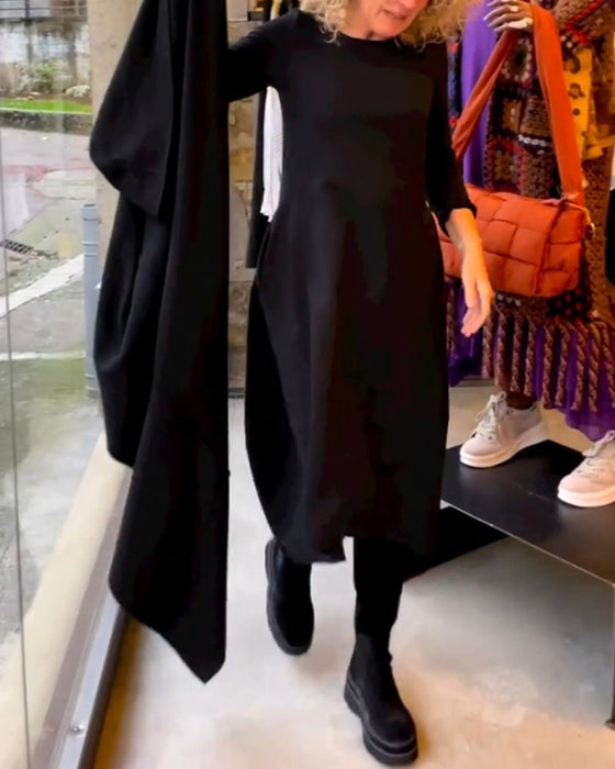 Elegant enfärgad klänning