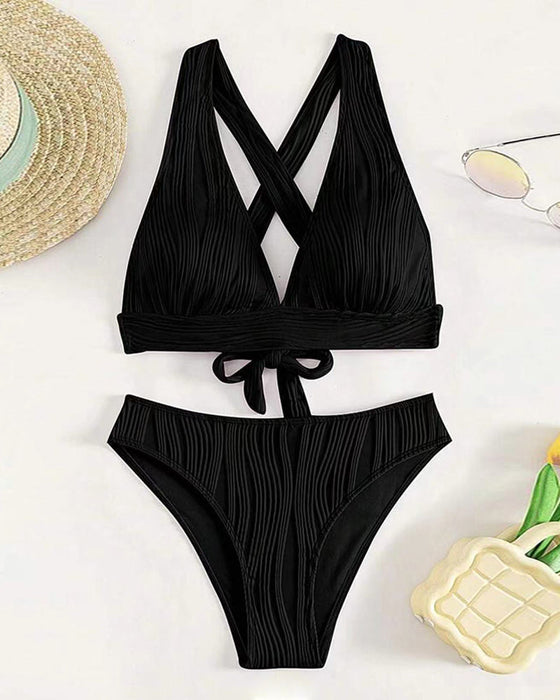 Enfärgad djup V sexig bikini