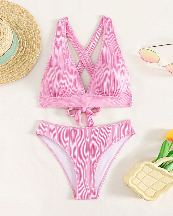 Enfärgad djup V sexig bikini