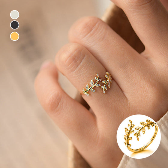 Damringar Mode Outdoor Leaf Ring